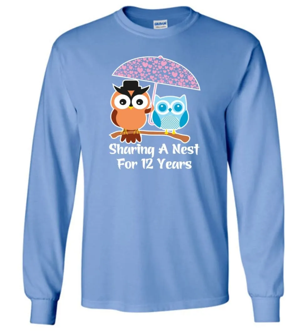 12 Years Wedding Anniversary Gifts Valentine's Day Long Sleeve T-Shirt