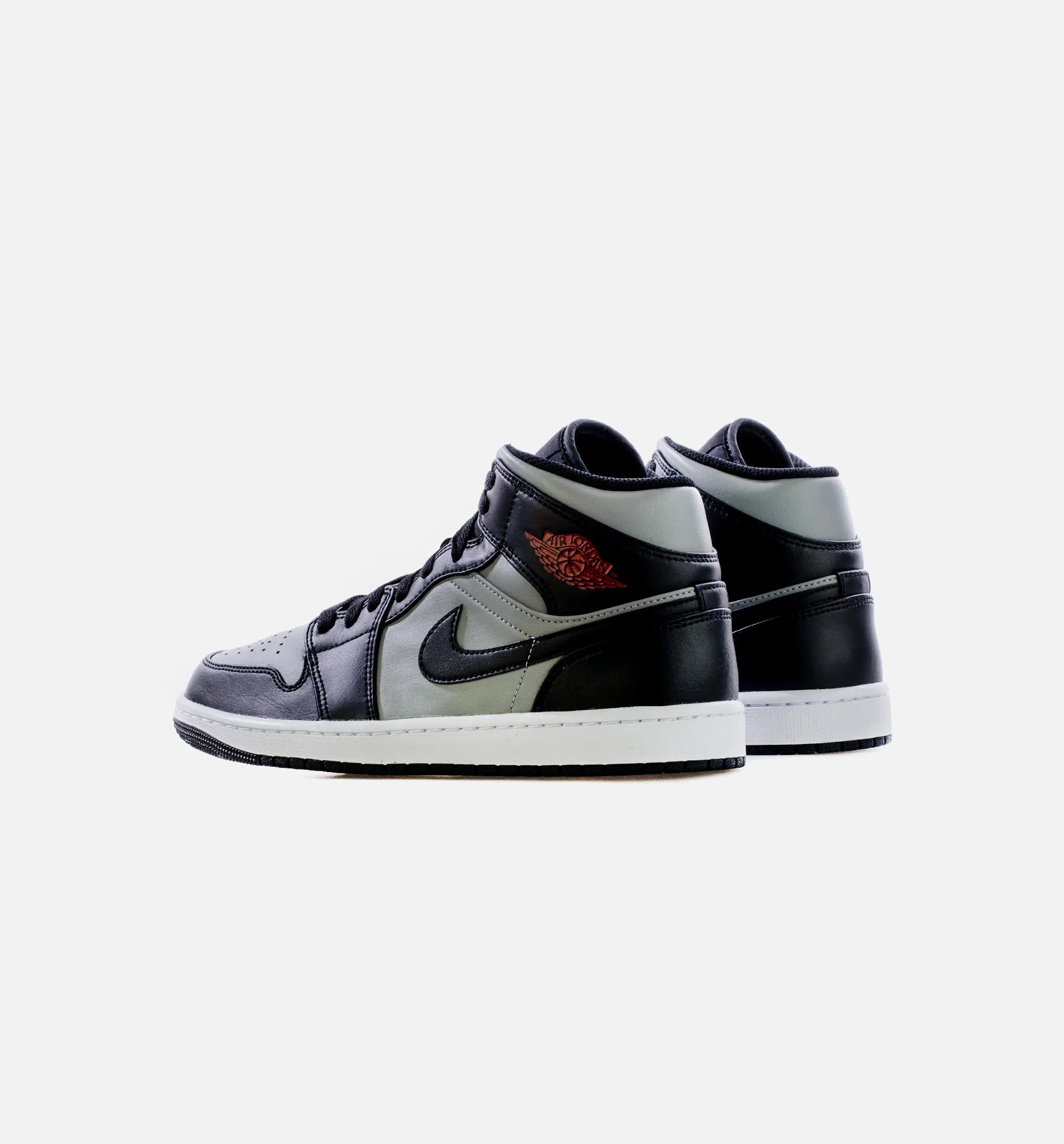 Air Jordan 1 Mid Shadow Red Mens Lifestyle Shoes - Black/Grey