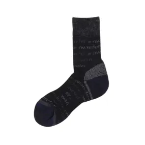 And Wander Wool Socks Black (men)