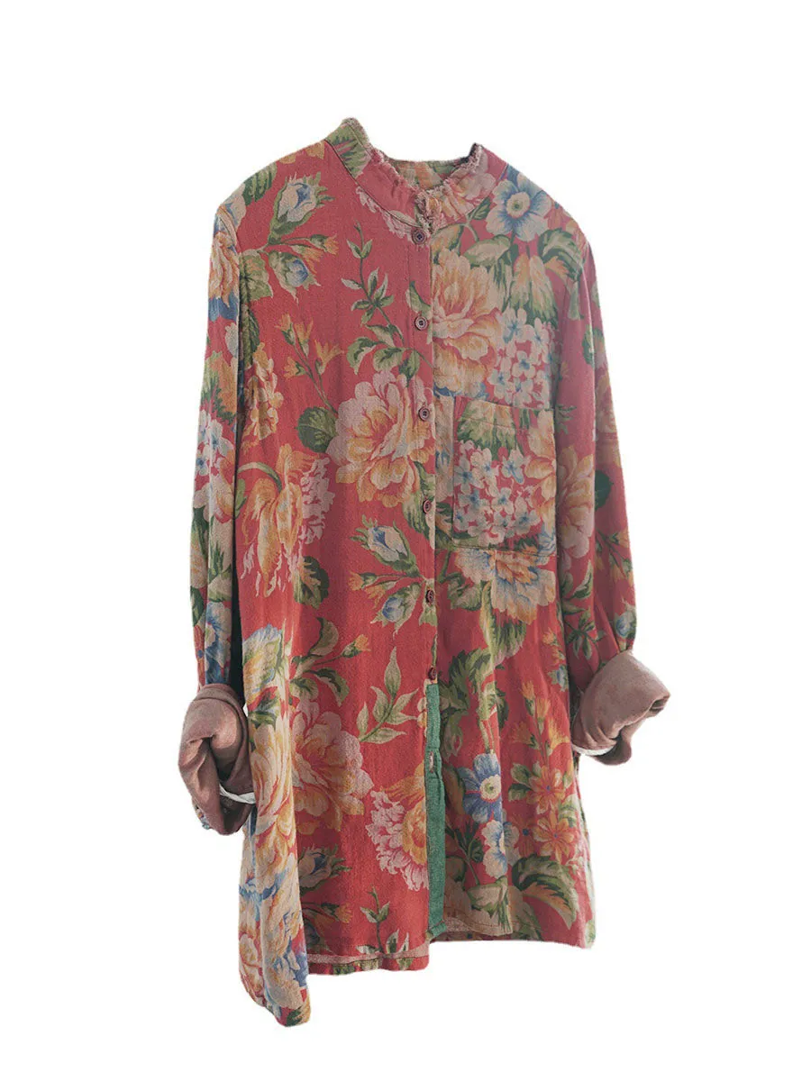 Autumn Floral Ethnic Style Women T-Shirt