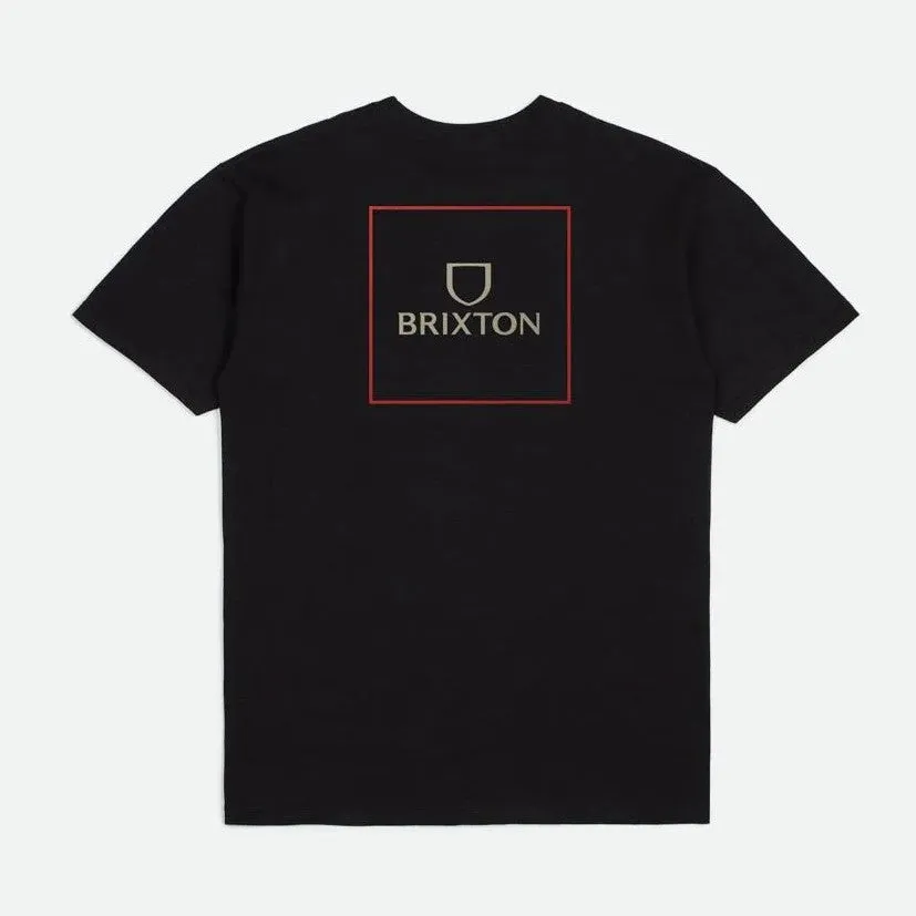 BRIXTON Alpha Square S/S Standard Tee - Black/Red