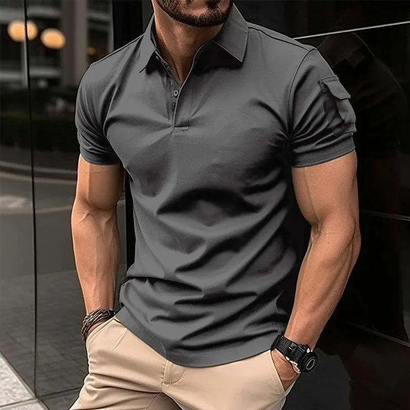 CASUAL POLO SHIRT WITH SHOULDER POCKET