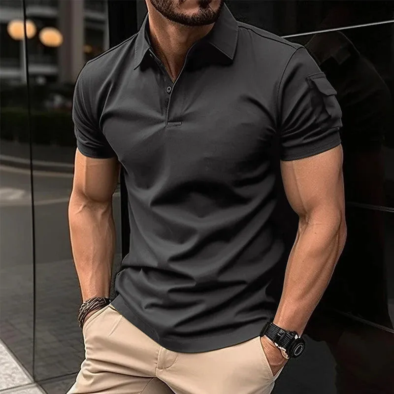 CASUAL POLO SHIRT WITH SHOULDER POCKET