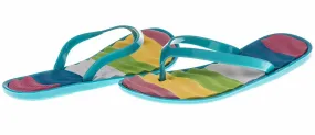 Chatties Girls Jelly Flip Flops - Turquoise, Size 3 / 4 (More Colors and Sizes Available)