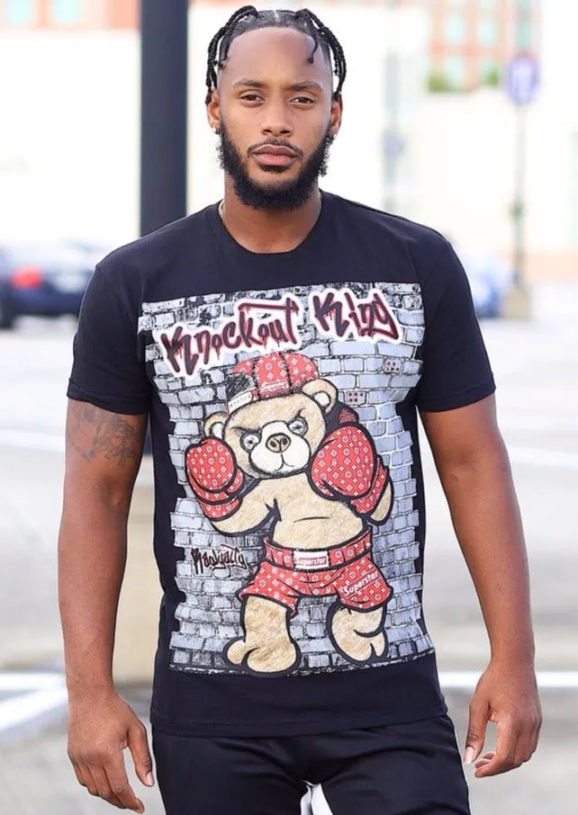 Crew Neck Printed Knockout King Men Shirt