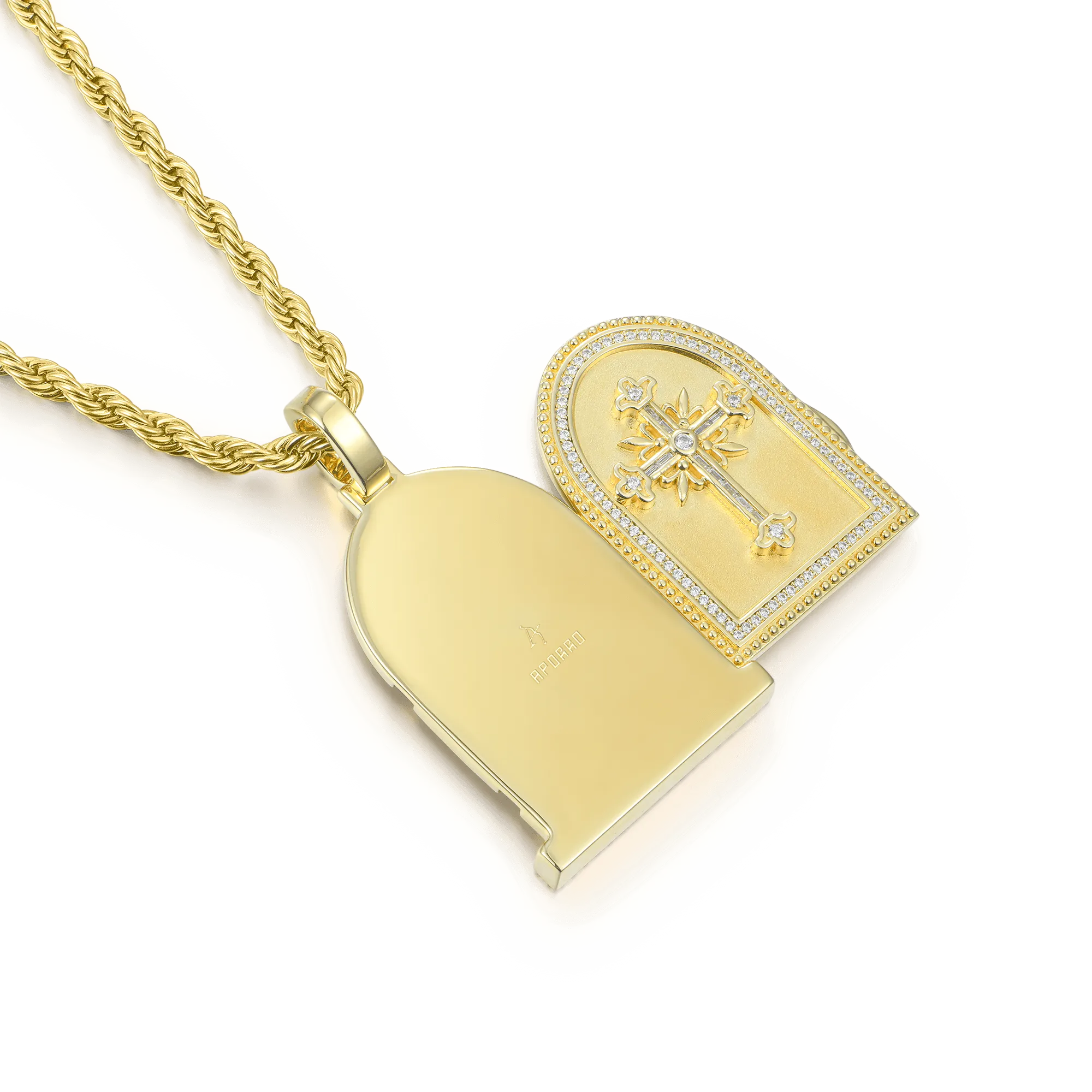 Personalized Custom Flip Tombstone Photo Pendant - Unique Memorial Keepsake Jewelry