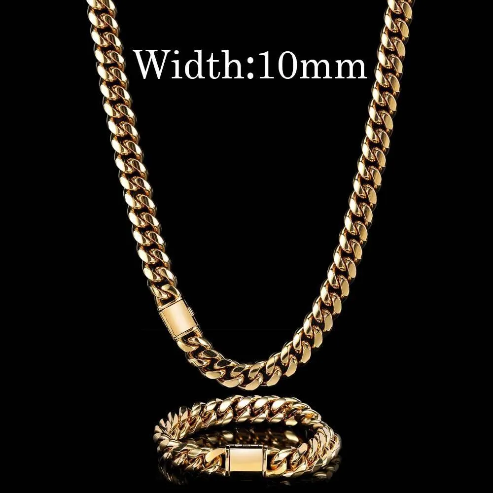 【Custom】10/12/14mm Cuban Chain (Flip Buckle)