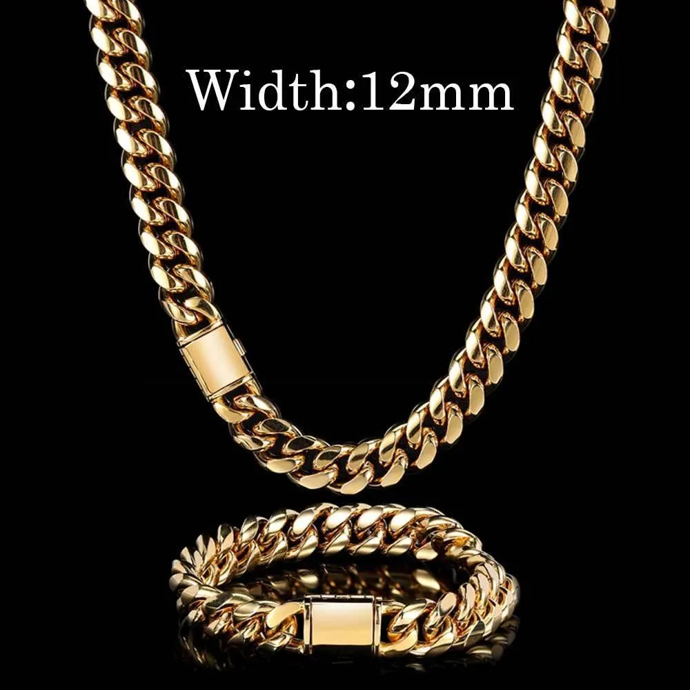 【Custom】10/12/14mm Cuban Chain (Flip Buckle)