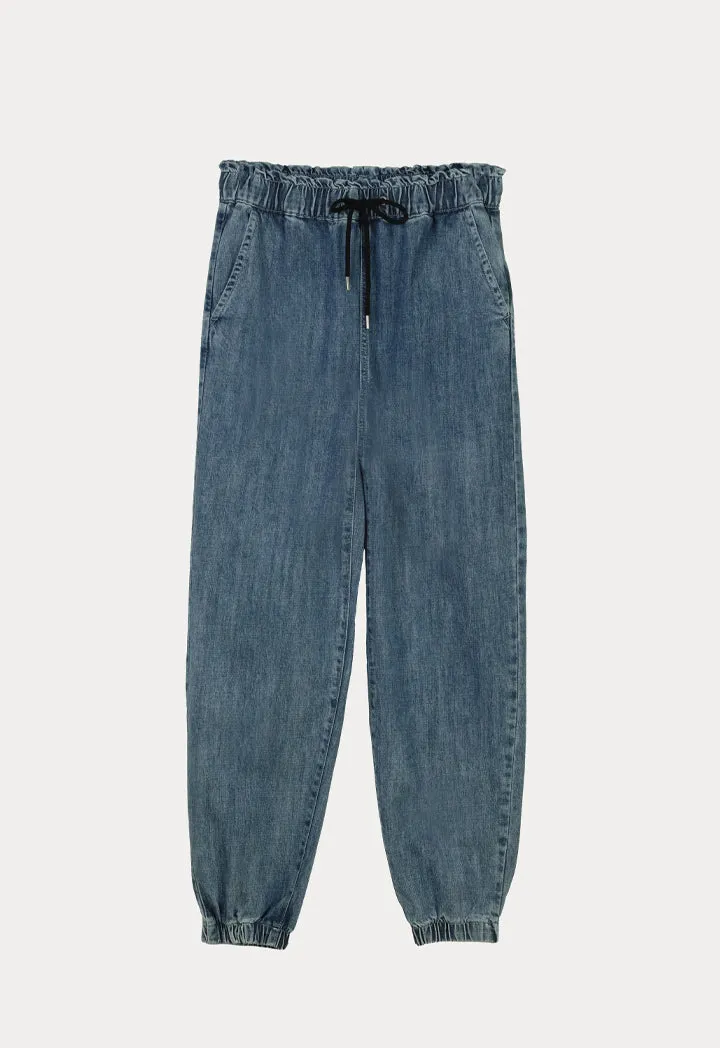 Denim Jogger With Elasticated Waist