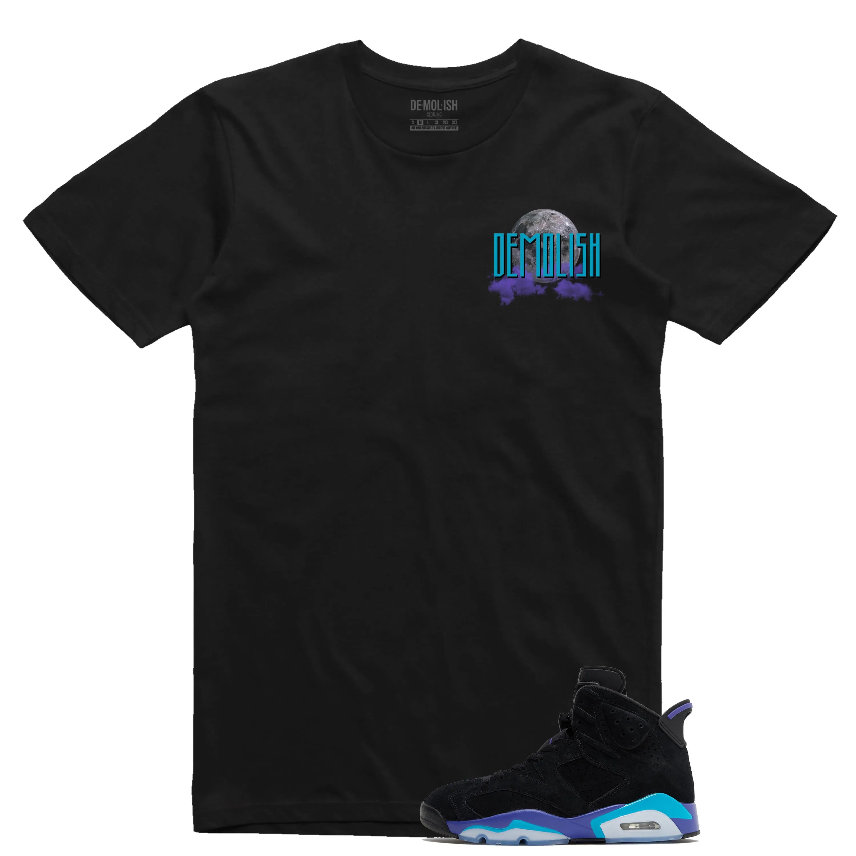 Enthusiasm Purpose Tee (Blk/Aqua/Prp)