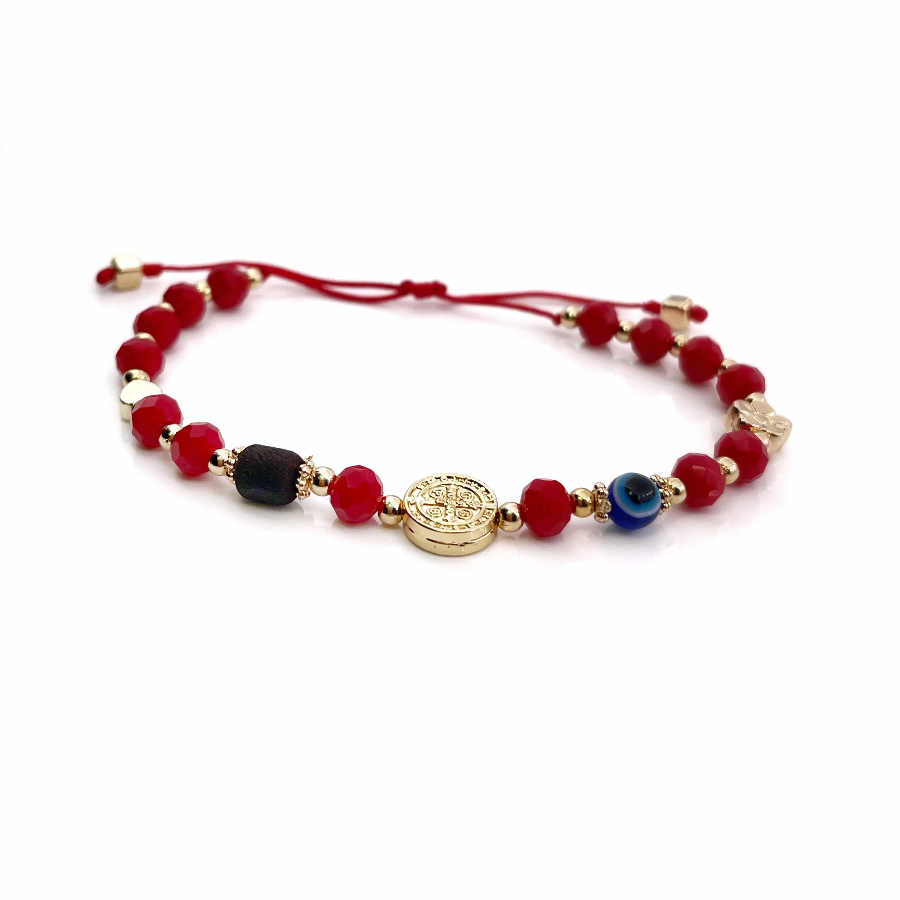 Evil Eye Talisman Genuine Azabache Red Adjustable Protection Bracelet for Women