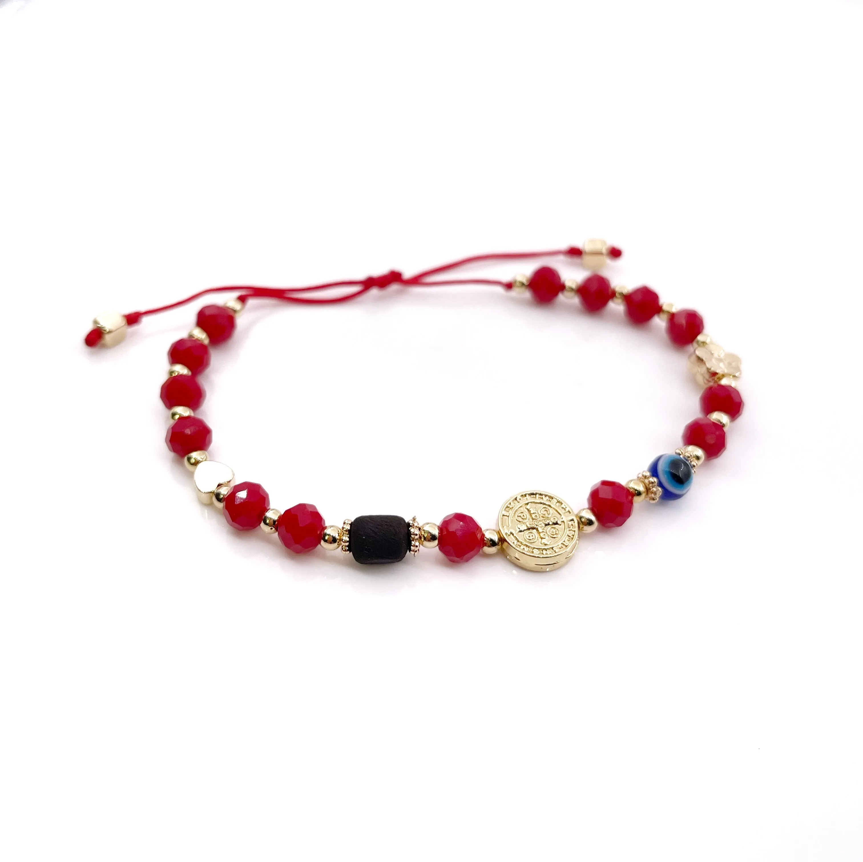 Evil Eye Talisman Genuine Azabache Red Adjustable Protection Bracelet for Women