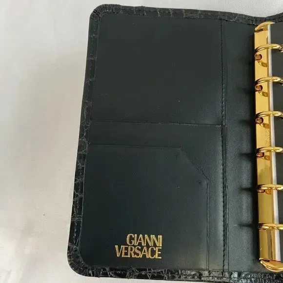 Gianni Versace Vintage Crocodile Date Book Miscellaneous