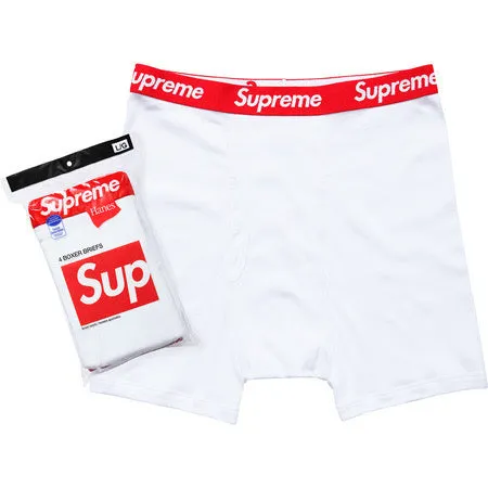 Hanes Boxer Briefs (4 Pack) (White)