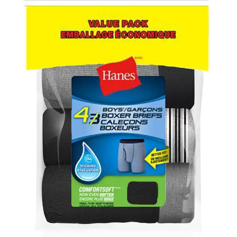 Hanes Boys 3 1 Bonus pack Boxer Briefs