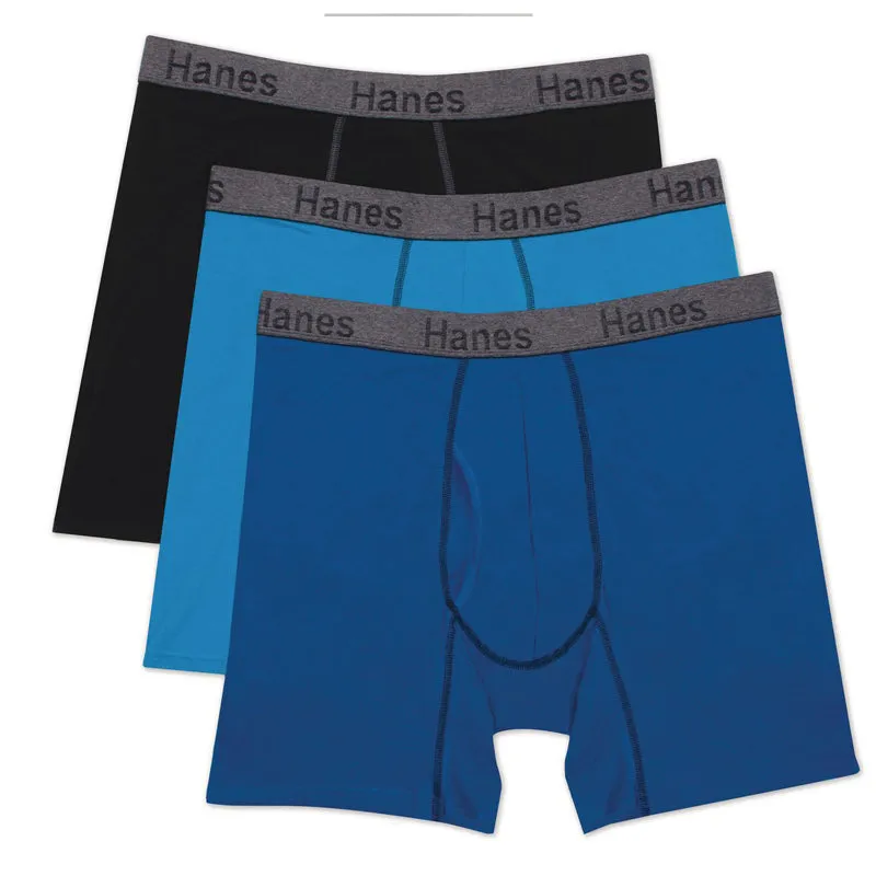 Hanes Men's Flex-Fit Boxer Briefs 3-pack