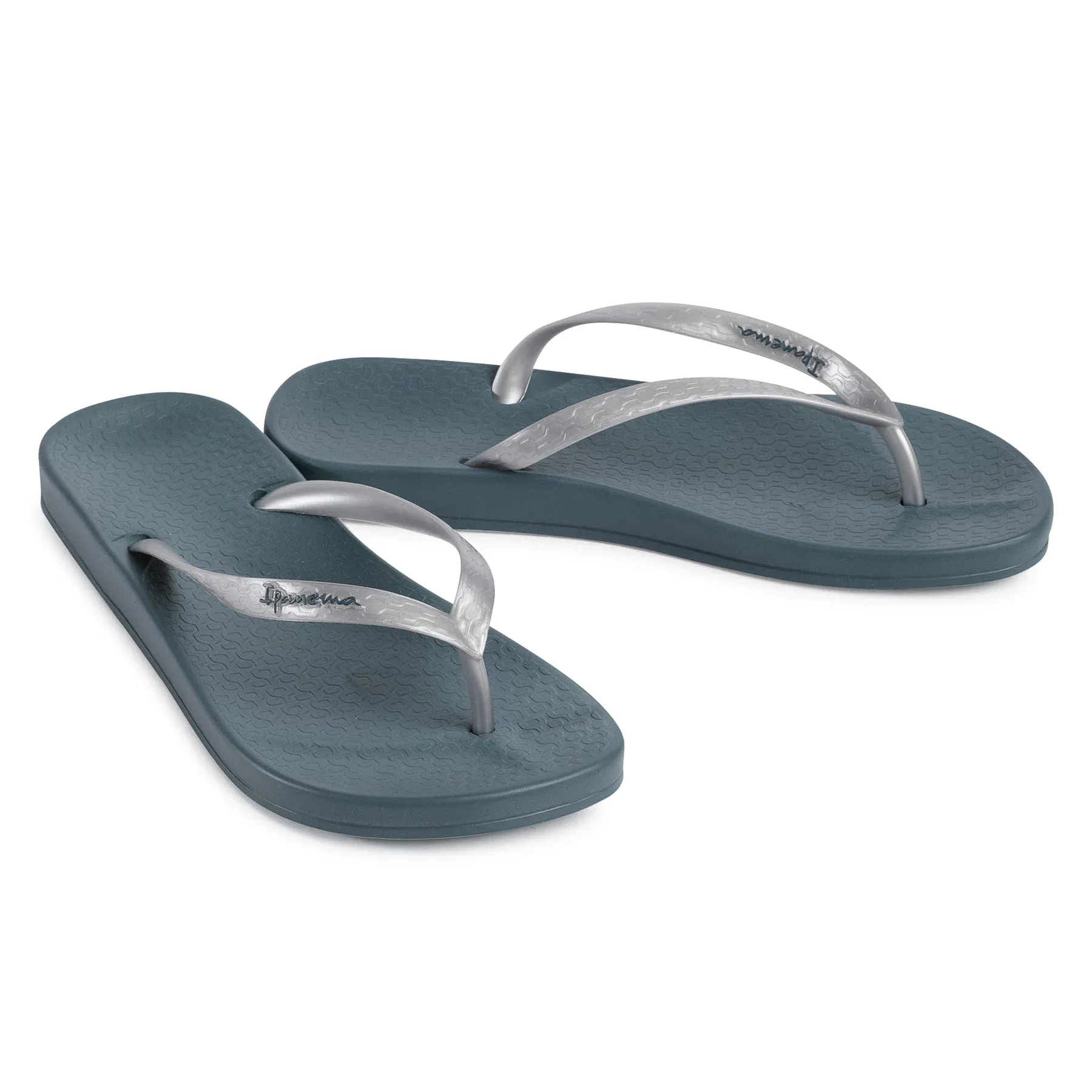 Ipanema Anatomica Tan Female Slip Slops - Blue/Silver