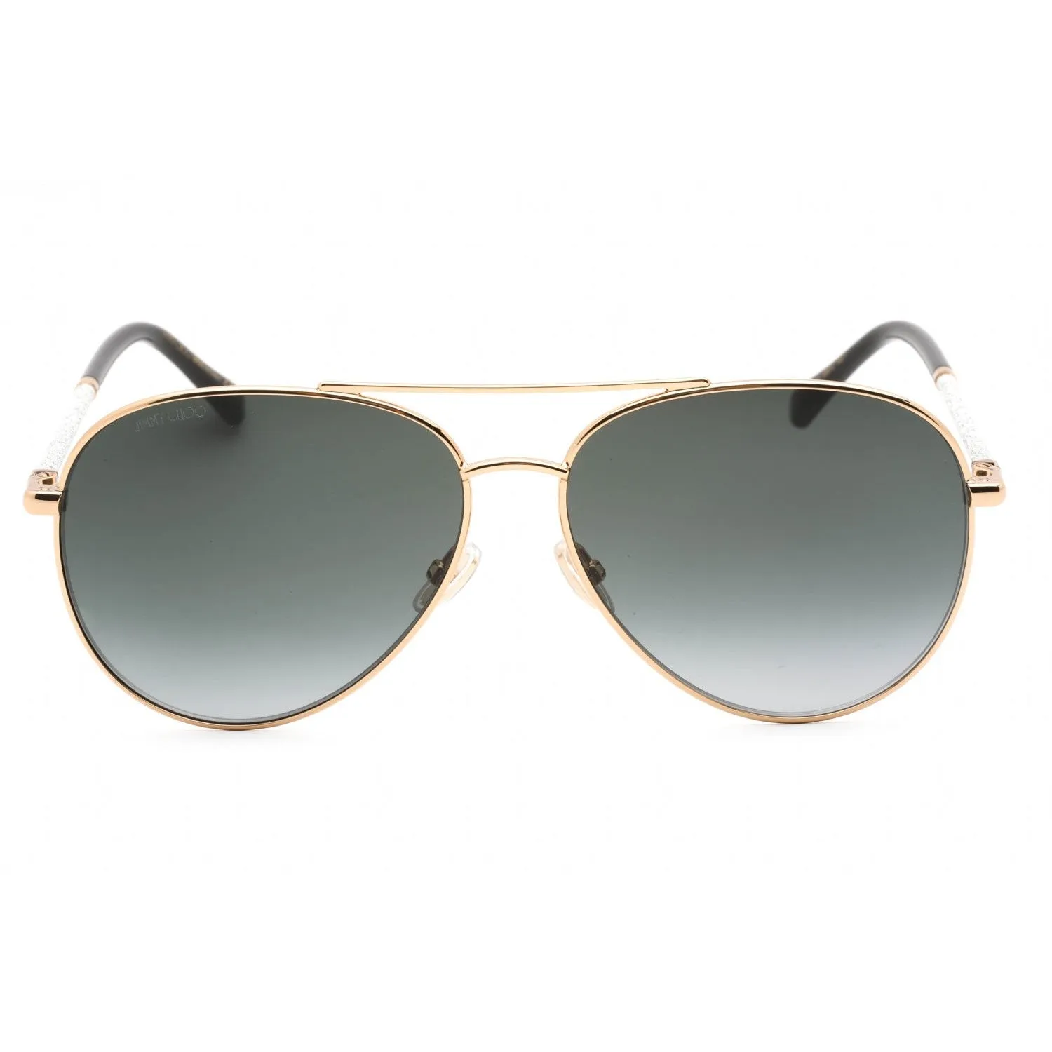 Jimmy Choo DEVAN/S Sunglasses Gold Black / Dark Grey Gradient Women's