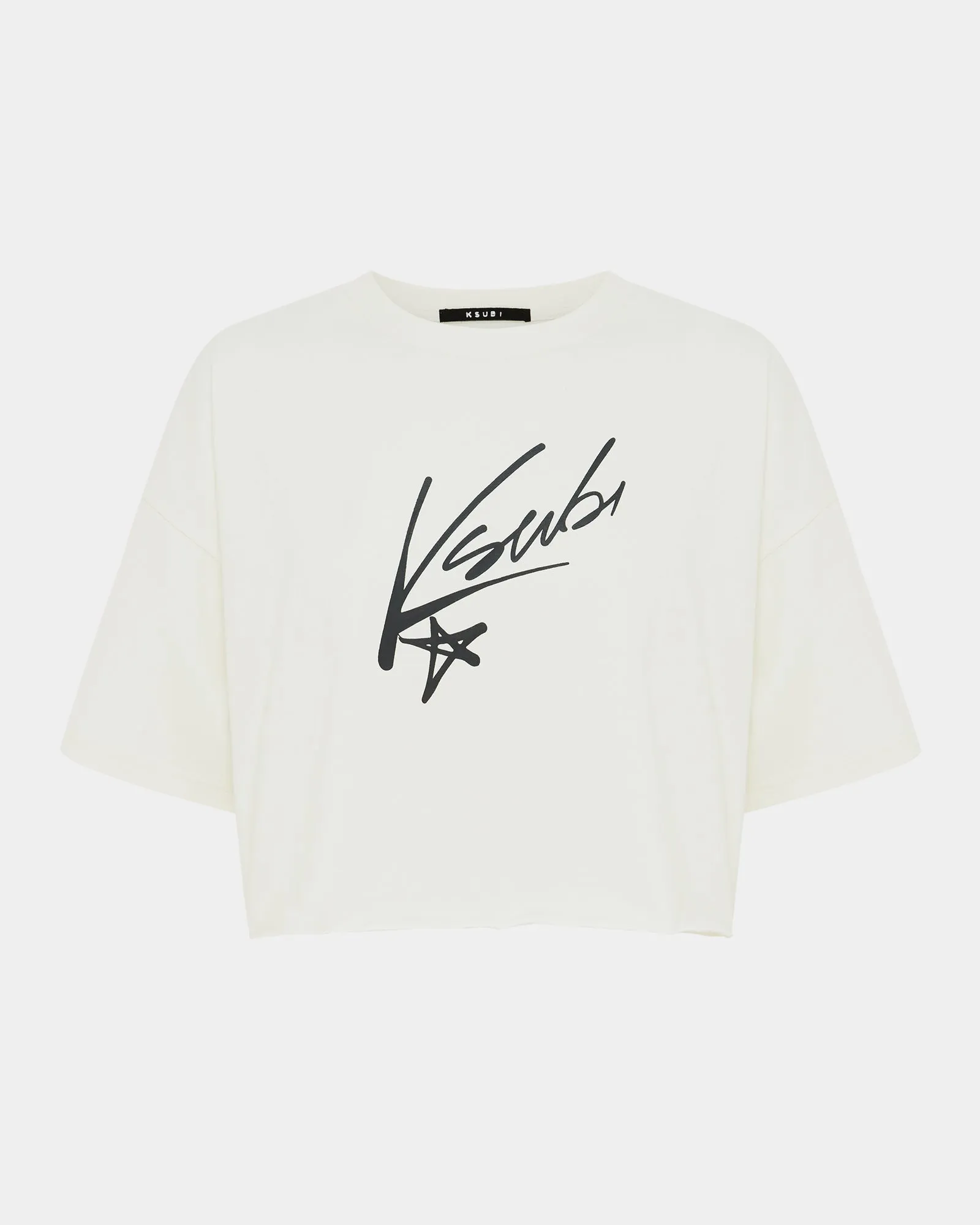 KSUBI Sprayed OH G Crop SS Tee White