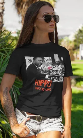 Martin Luther King  Hippo Throwback - Digital Graphics Basic T-shirt Black