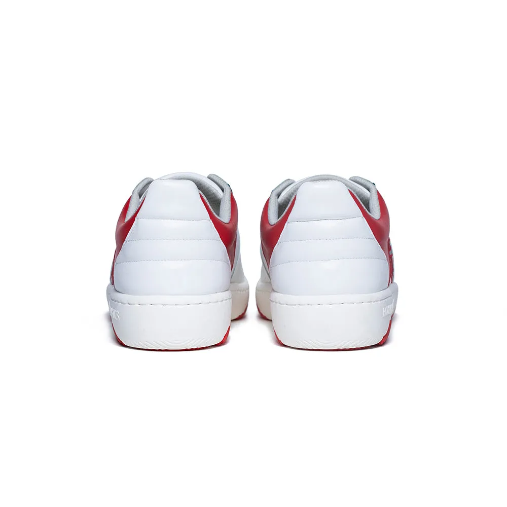 Men's Icon Archer Red White Leather Sneakers 06301-001