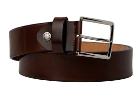 Men's Leather Sport Belt - Chocolate