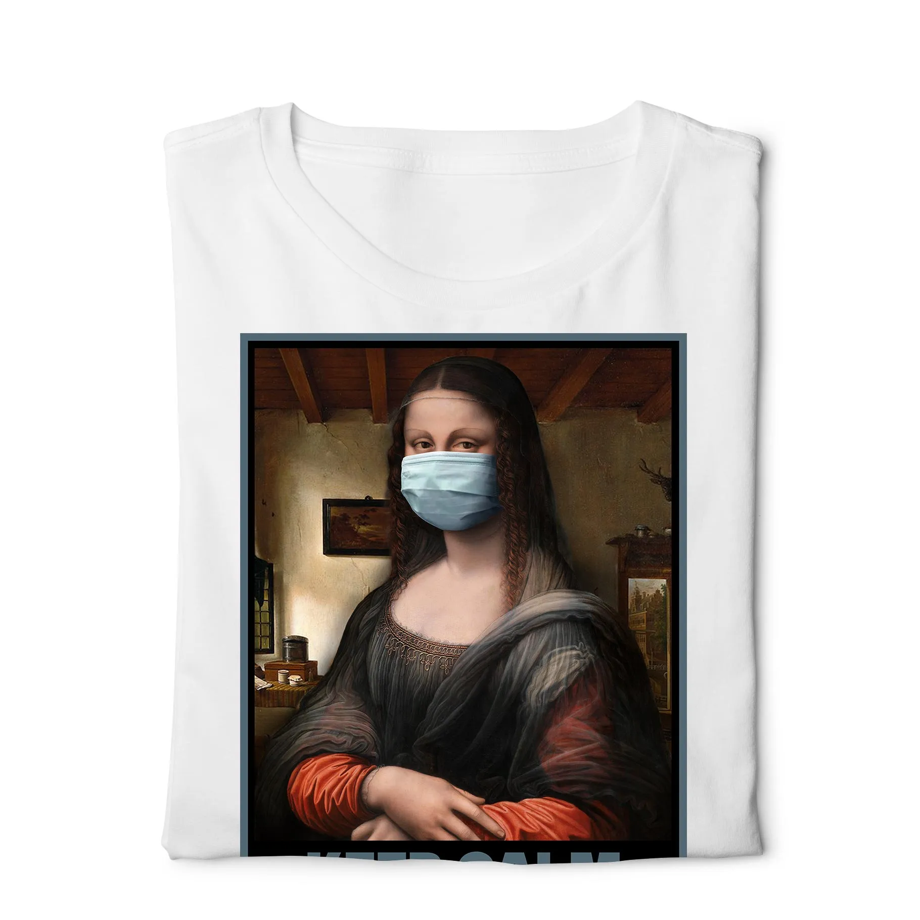 Mona Lisa knows how to fight corona  - Digital Graphics Basic T-shirt White