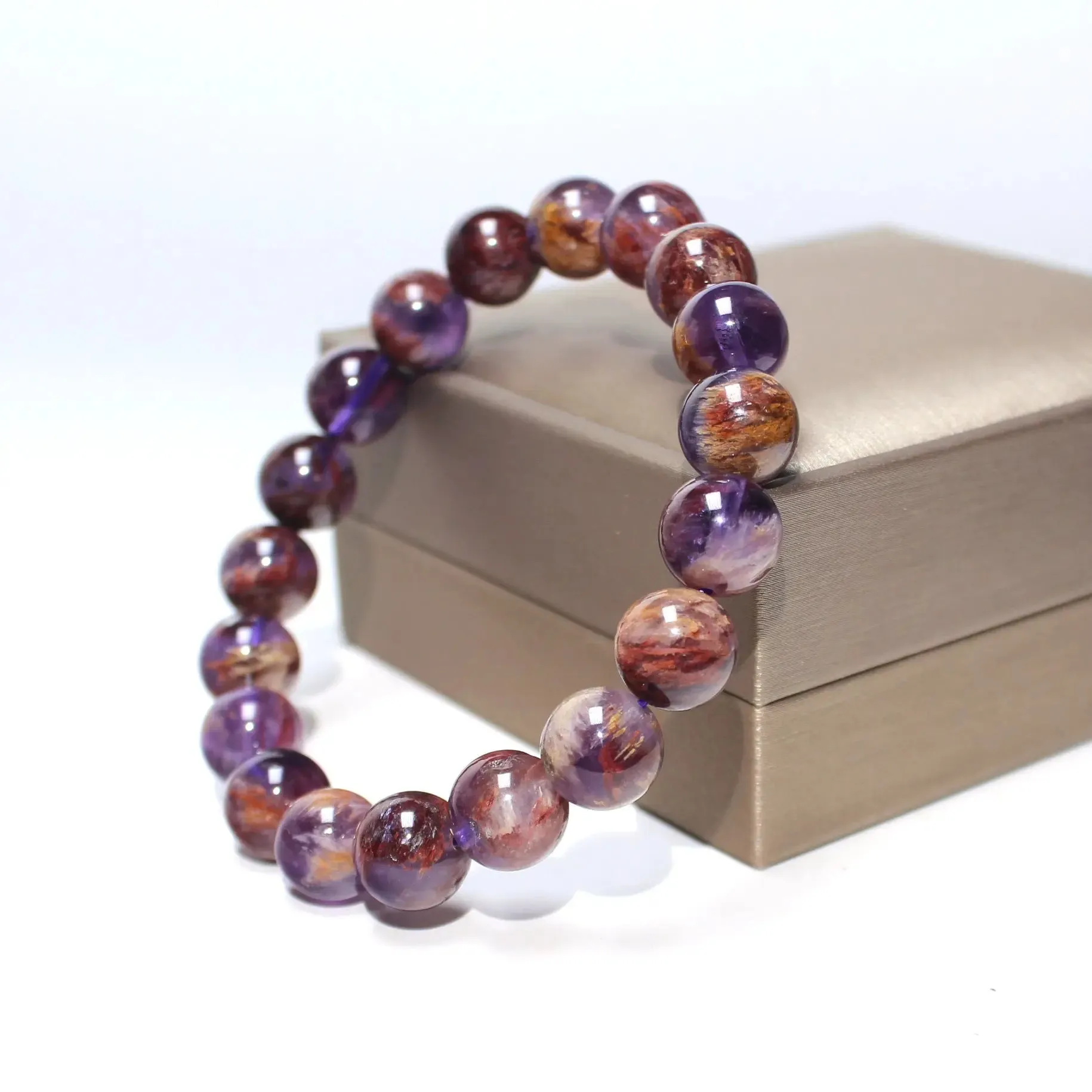 Natural Purple Phantom Quartz Bracelet