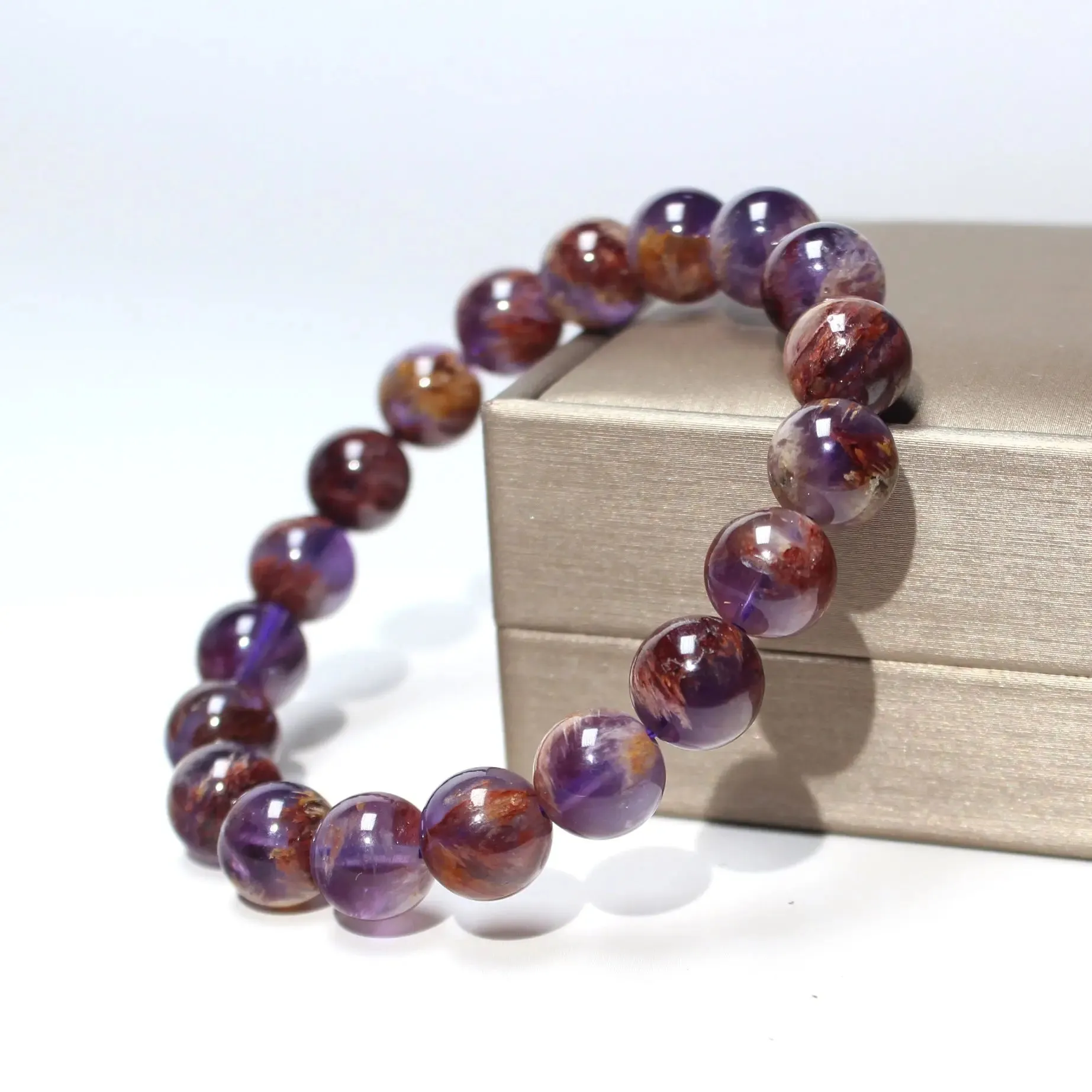 Natural Purple Phantom Quartz Bracelet