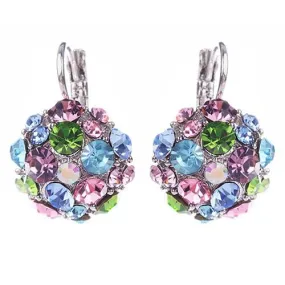 New Colorful Zircon Silver Tone Ladies Eardrop Earrings