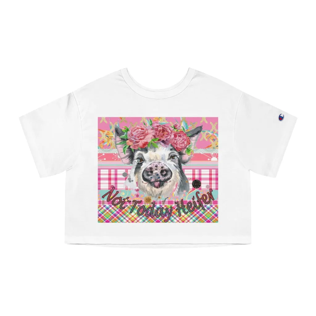 Pink Calypso Piggy Cropped T-Shirt