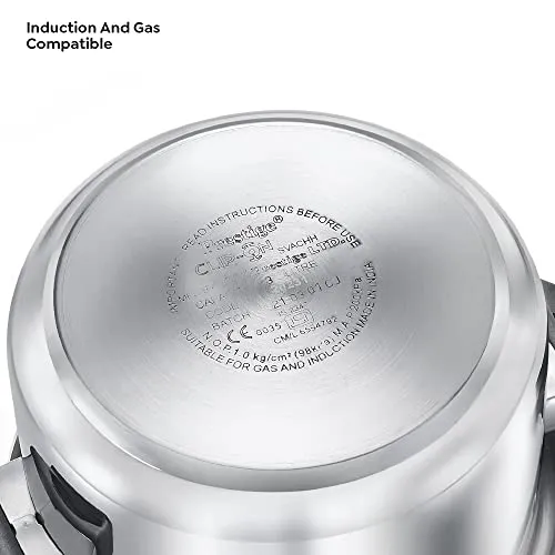 Prestige Svachh FLIP-ON MiniSS Pressure Cooker 18 cm-3 L with Glass Lid