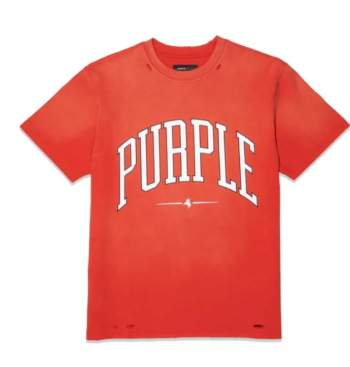 PURPLE BRAND Collegiate T-Shirt (Red)