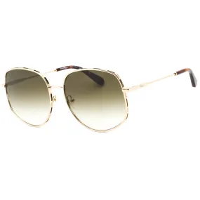 Salvatore Ferragamo SF277S Sunglasses GOLD/ TORTOISE/Grey Green Gradient Women's