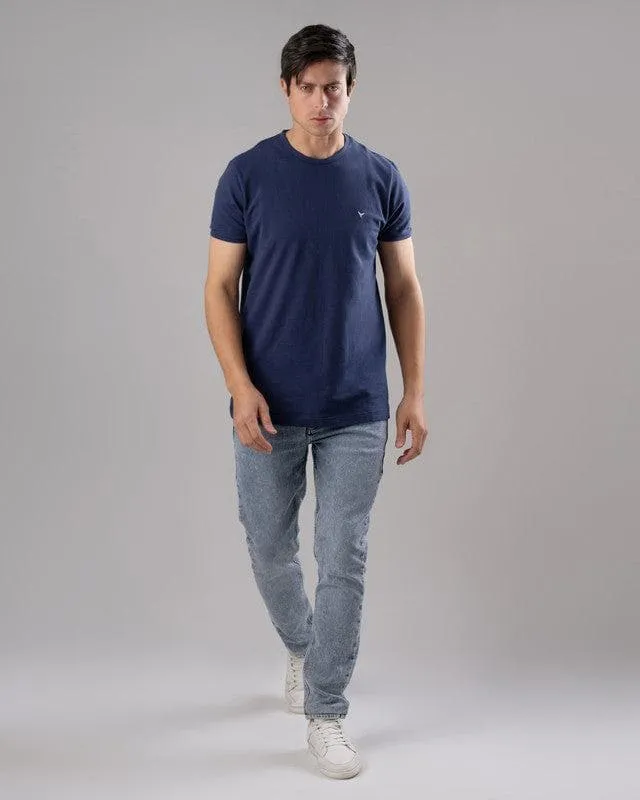 SHORT SLEEVE SLIM T-SHIRT - NAVY