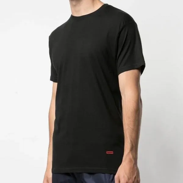 SUPREME X HANES Tagless Tee Black (Pack of 3)