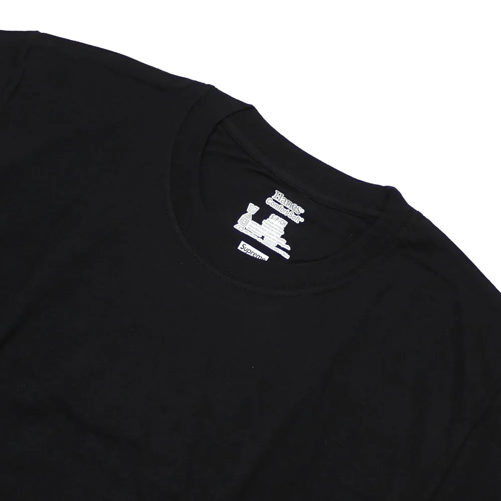 SUPREME X HANES Tagless Tee Black (Pack of 3)