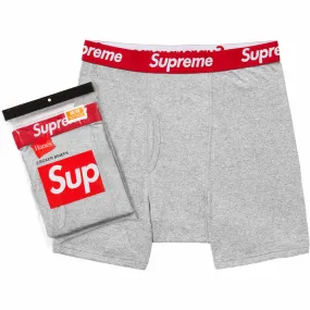 Supreme®/Hanes® Boxer Briefs (2 Pack) (Grey)