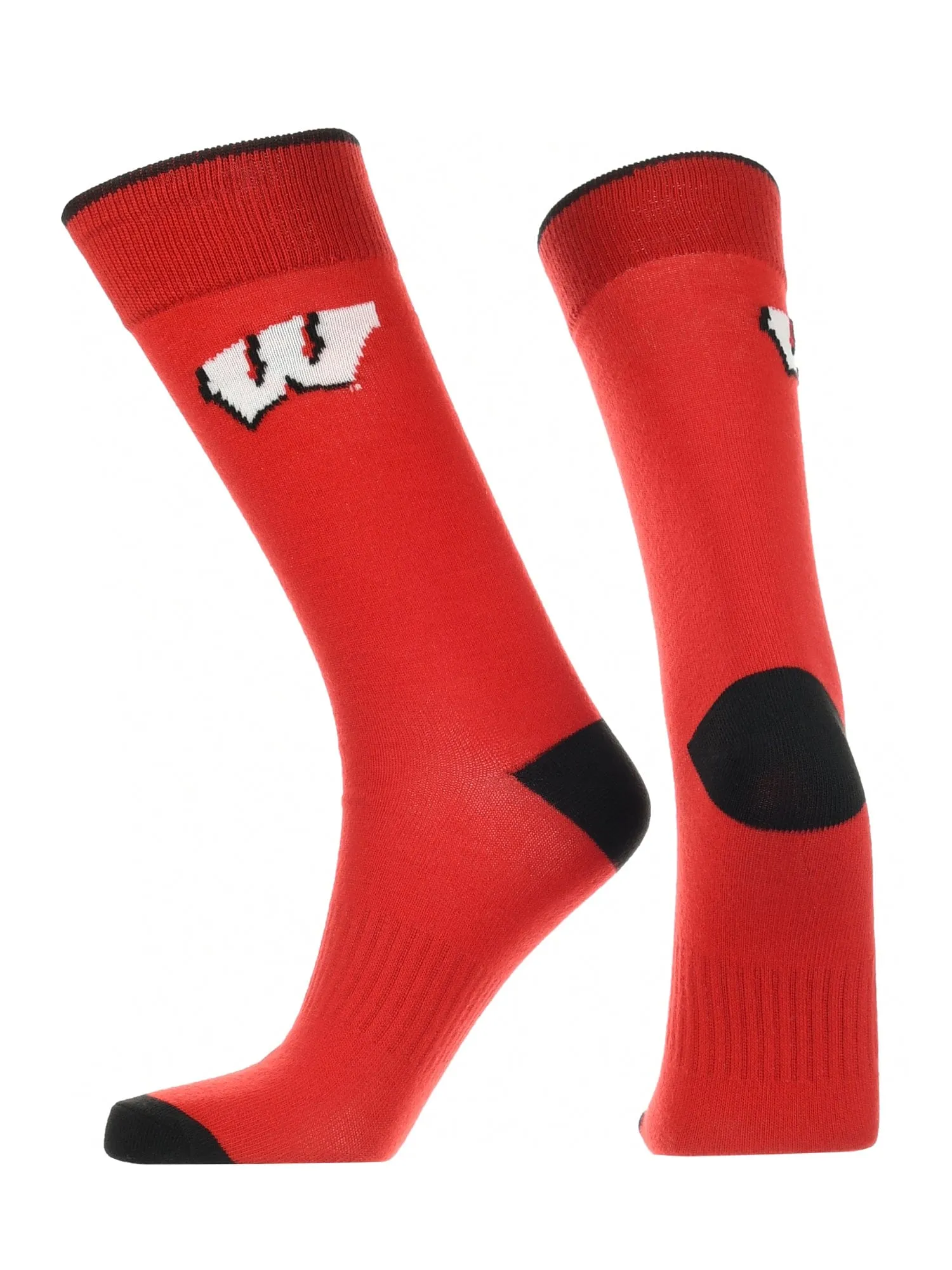 Wisconsin Badgers Dress Socks Dean's List Crew Length Socks