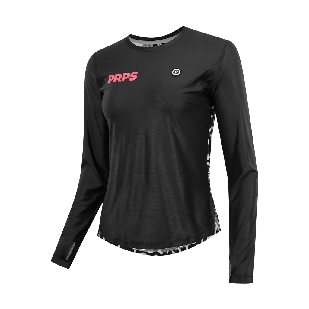 Women Long Sleeve Running Shirt Hypermesh ELITE (Black)