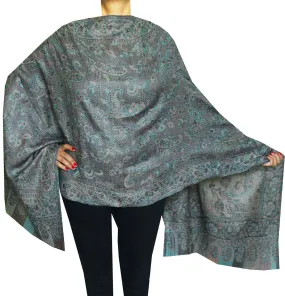 Womens Paisley Scarf Shawl Wool Indian Clothing (80 x 28 inches)