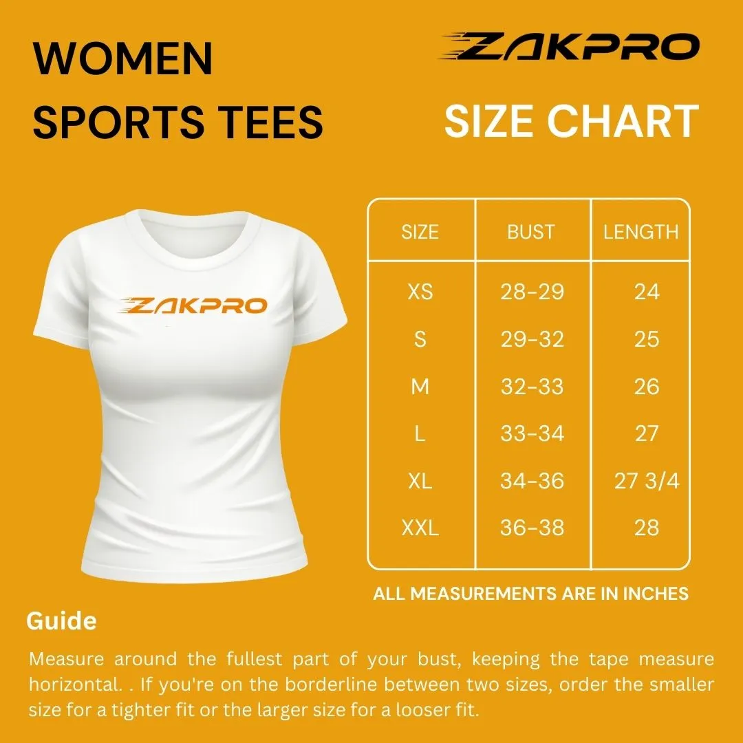 ZAKPRO Sports Tees for Women (Purple Wave)