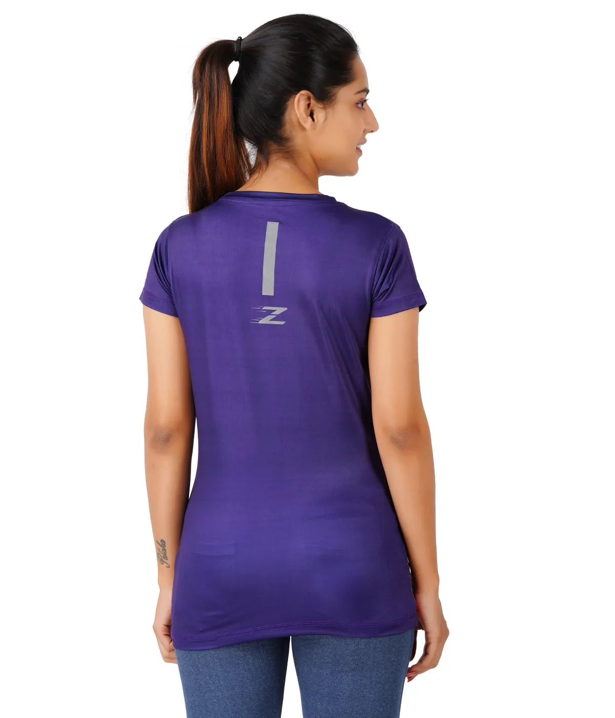 ZAKPRO Sports Tees for Women (Purple Wave)